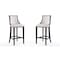 Manhattan Comfort Fifth Avenue Bar Stool in Pearl White and Walnut (Set of 2) 2-BS007-PW - alternate 1